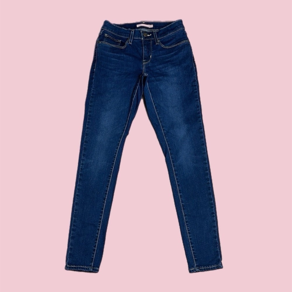 Levi’s Curvy Skinny Mid-Rise Jeans in Dark Blue Women’s Sz 27